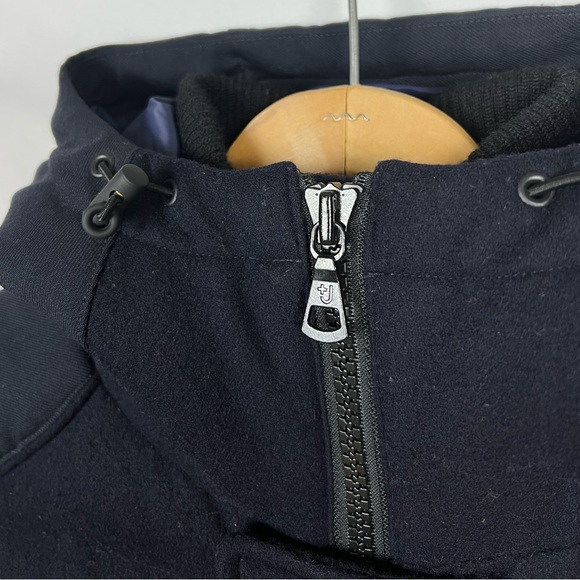 Jil Sander x Uniqlo +J Padded Wool Down-Filled Hooded Jacket Men’s S Navy - Picture 2 of 12